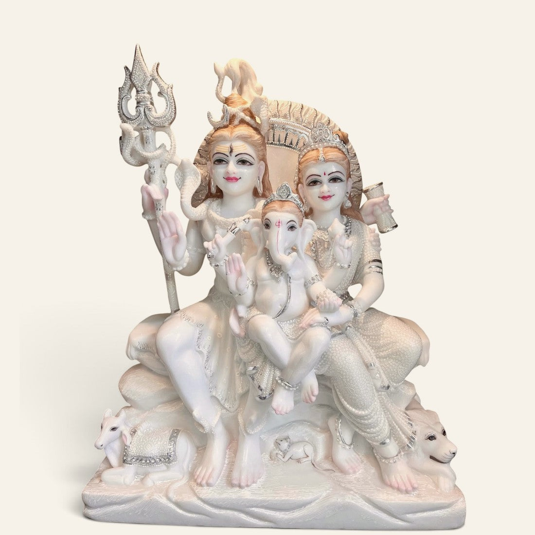 Shiv Parivar Murtis — hand-carved marble, Jaipur