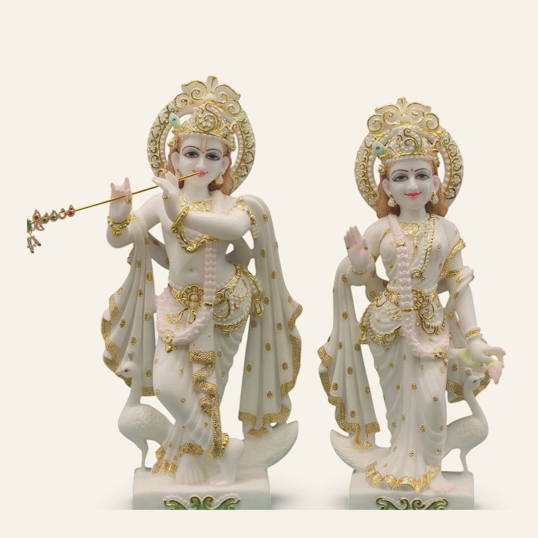 Radha Krishna Murtis — hand-carved marble, Jaipur